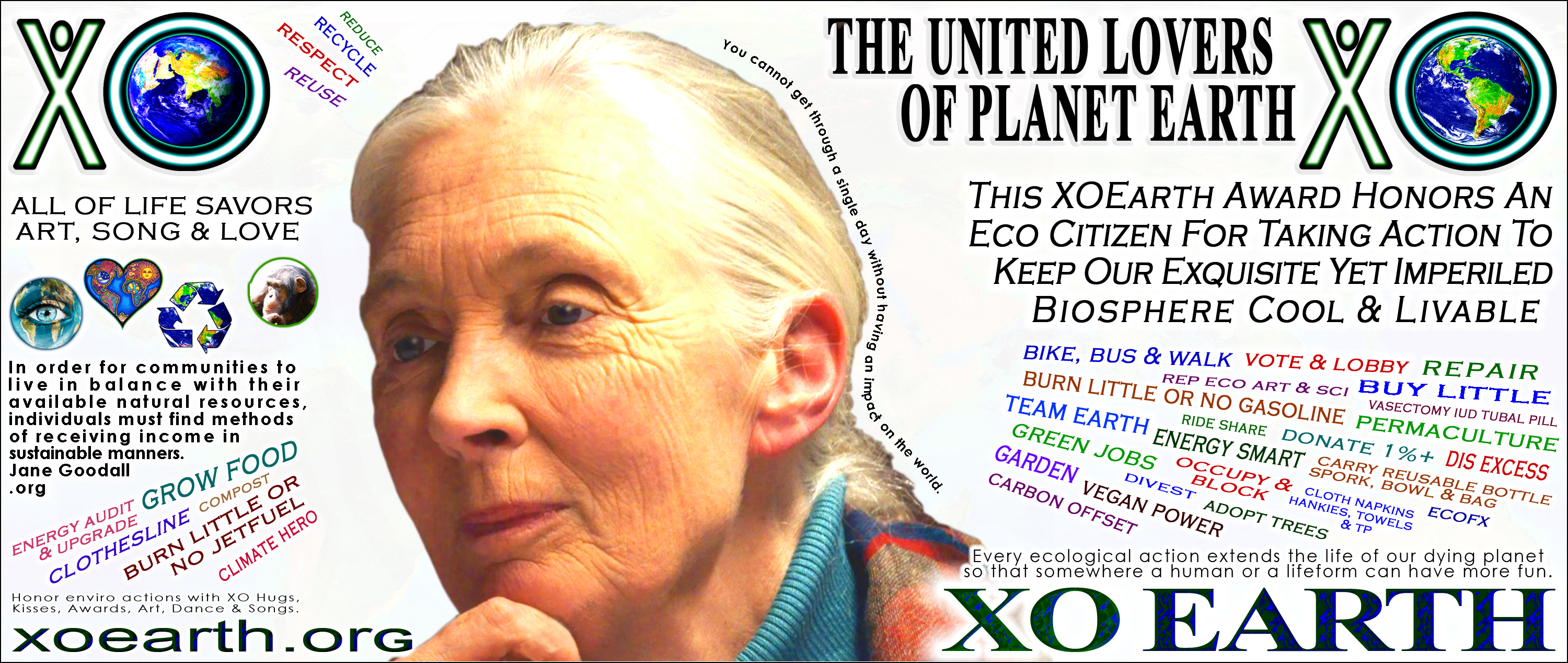 Jane Goodall :: commemorative XOEarth Awards