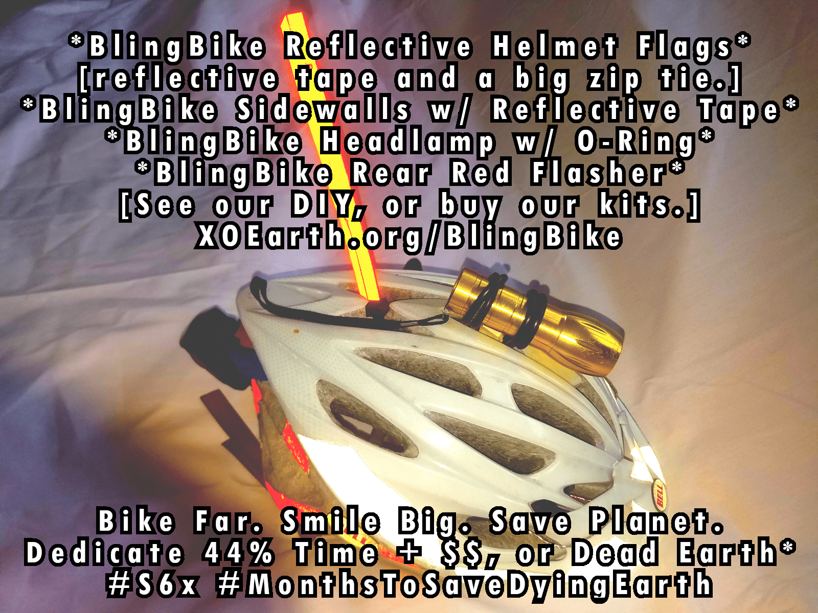 BlingBIKE :: Reflective Helmet and Bike :: Flag and Sticker Kits