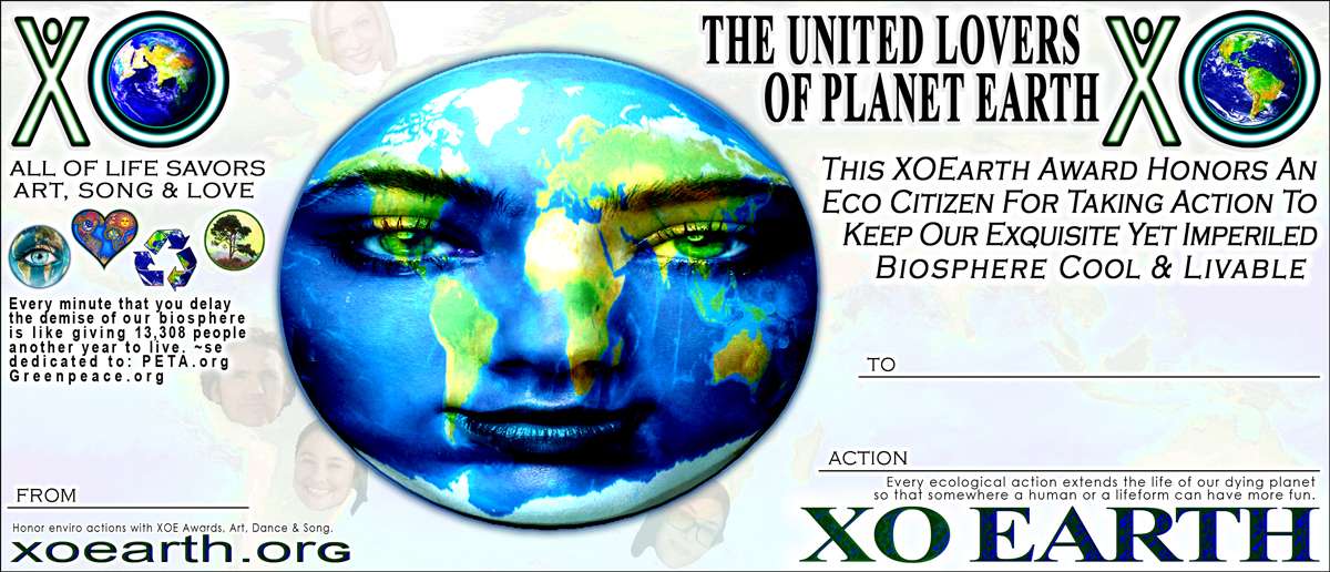 WorldFace Awards + Greenpeace + PETA : Honor your eco peeps now